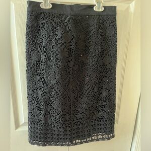 Thick appliqué Black Skirt